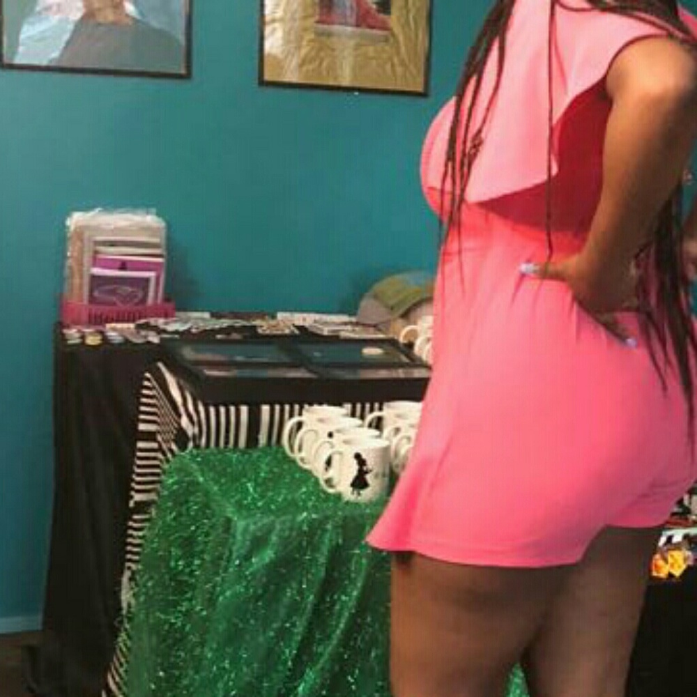 Pink dress/shorts romper